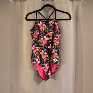 Kids Hurley Pink and Yellow Swimsuit